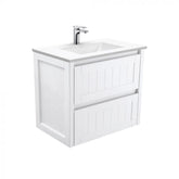 Fienza 750mm Vanessa Top With Hampton Wall Hung Cabinet - Matte White
